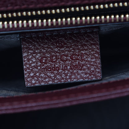 Gucci Grainy Calfskin Small Zumi Shoulder Bag Vintage Bordeaux 6 of 9