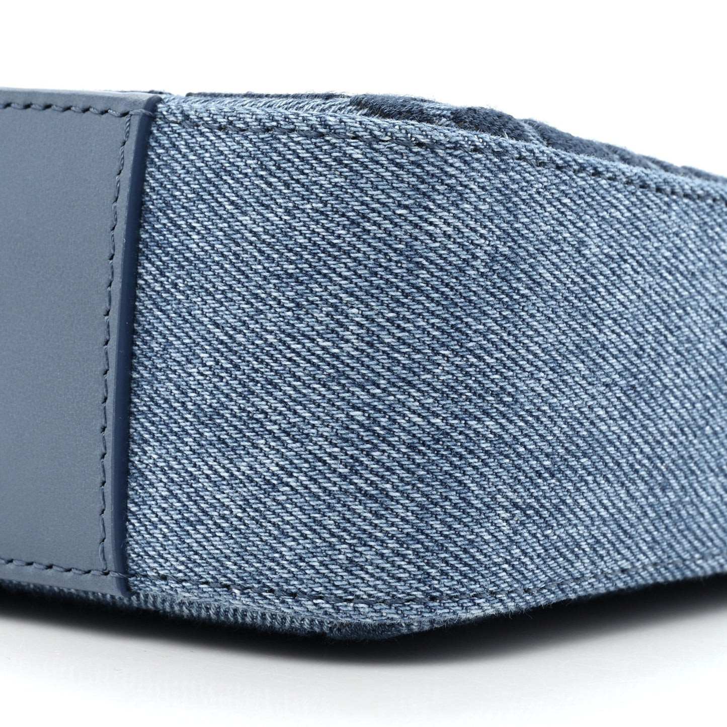 Denim Small Cut Out Chain Bag Medium Blue