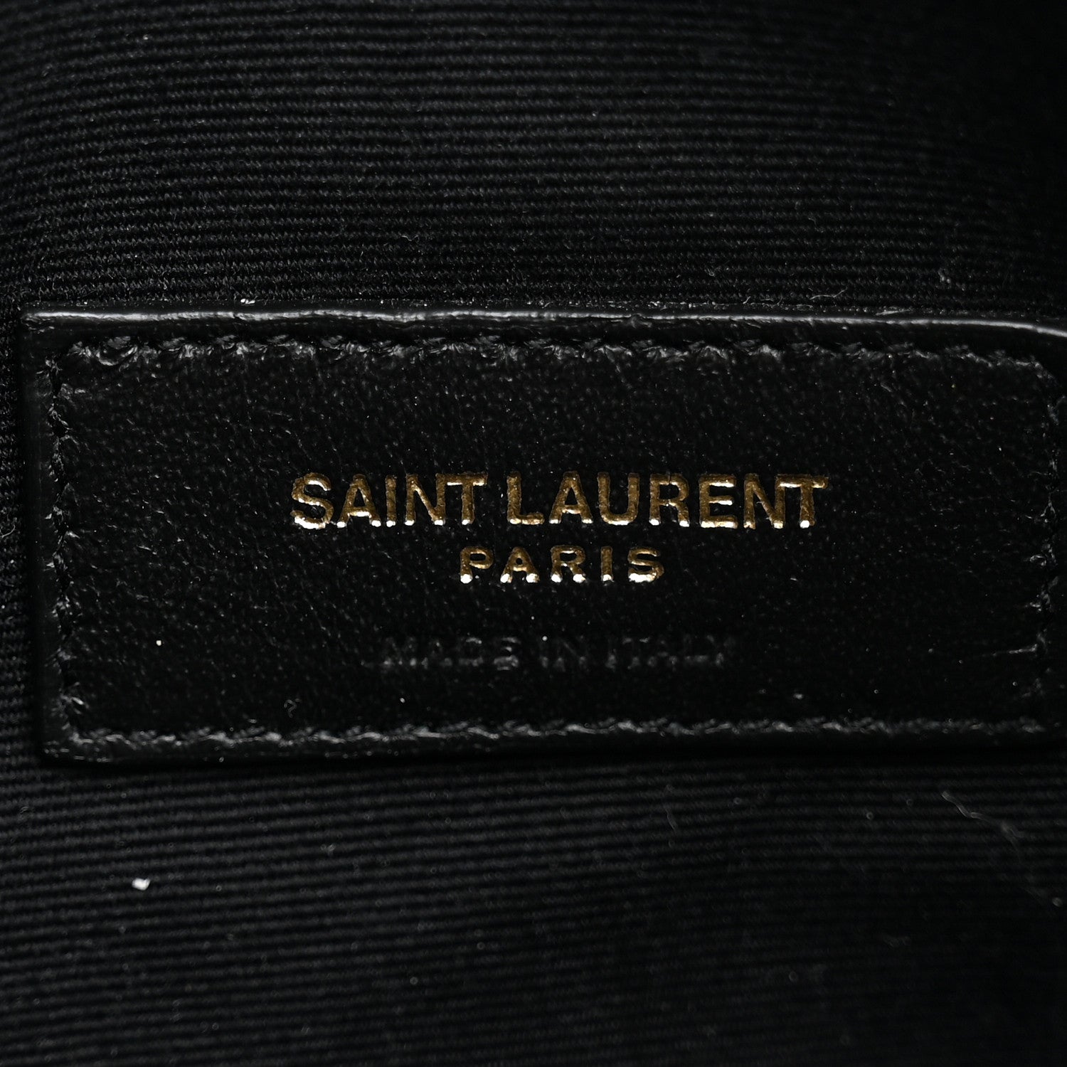 Saint Laurent Grain De Poudre Chevron Monogram Bill Pouch Black 6 of 8