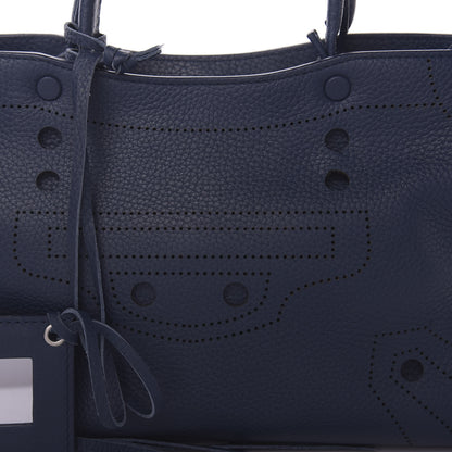 Balenciaga Veau Grana Perforated Blackout Hardware S City Bleu Tanzanite 9 of 9