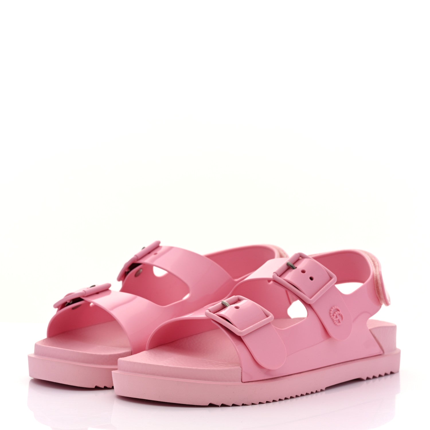 Gucci Rubber Mini Double G Womens Isla Dad Sandals 42 Wild Rose 3 of 9