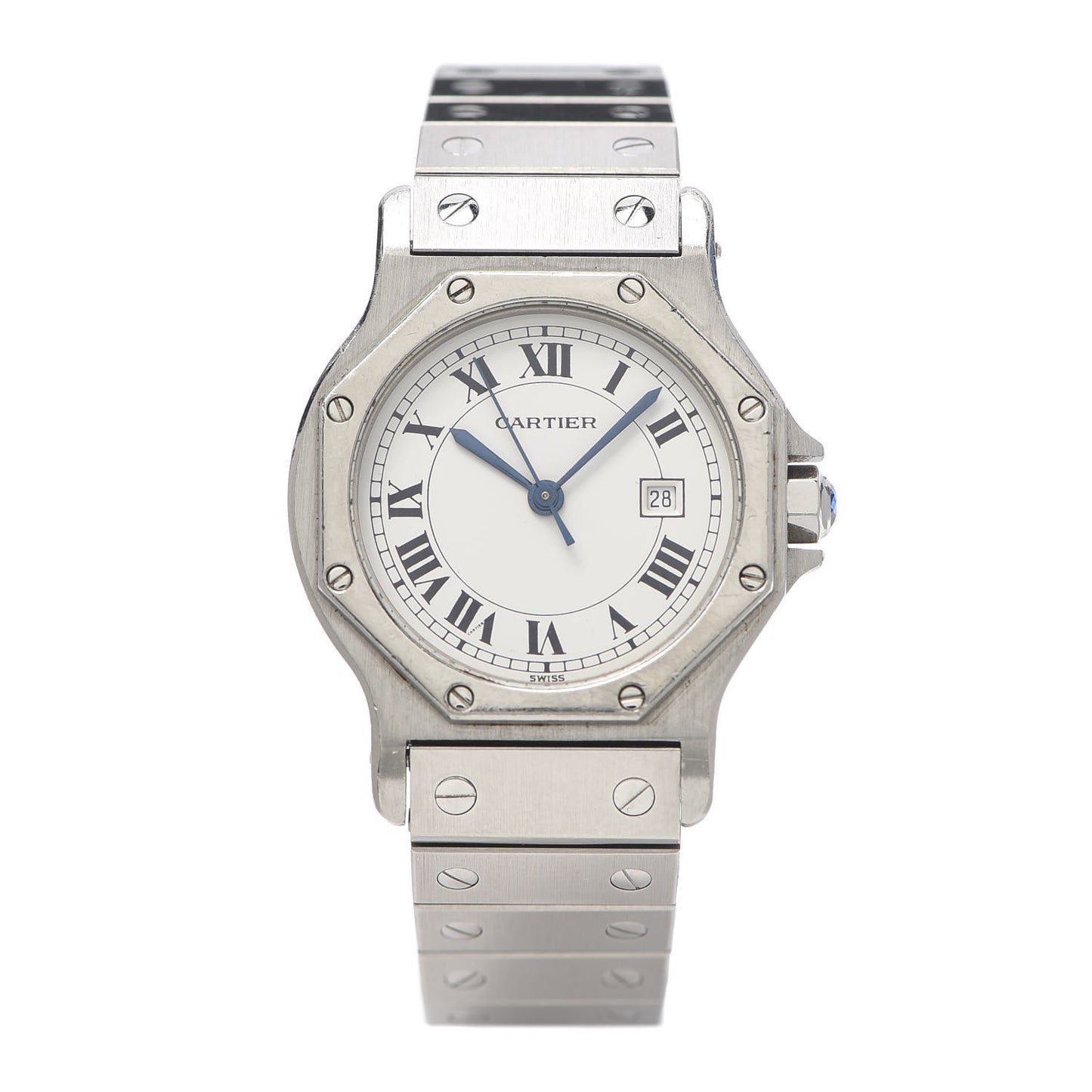 Stainless Steel 29mm Santos Octagon Automatic Watch