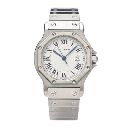 Cartier Stainless Steel 29mm Santos Octagon Automatic Watch 1 of 6