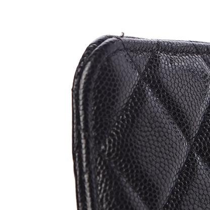 Chanel Caviar Quilted Classic Flat Wallet Pouch Black 8 of 9