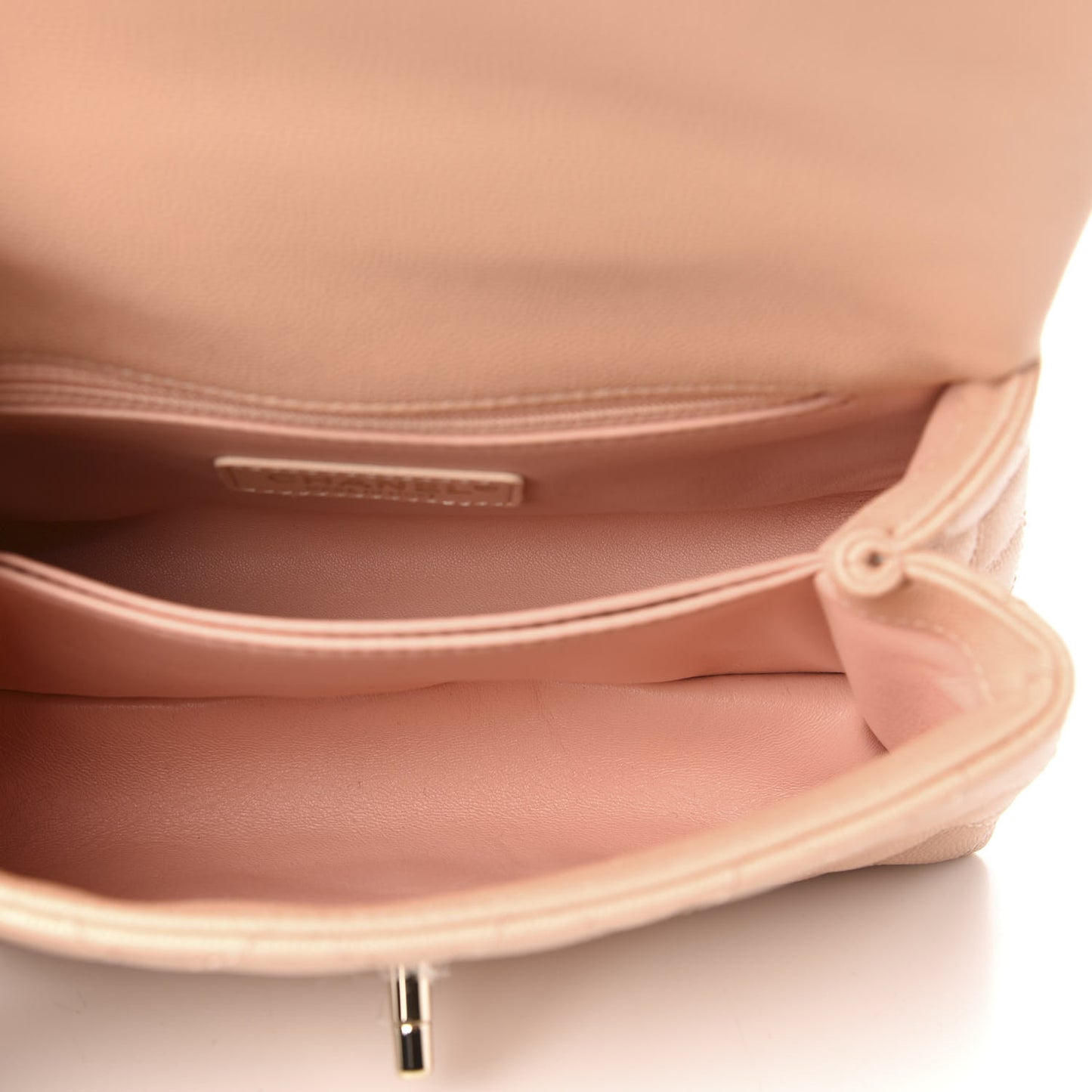 Caviar Quilted Mini Coco Handle Flap Light Pink