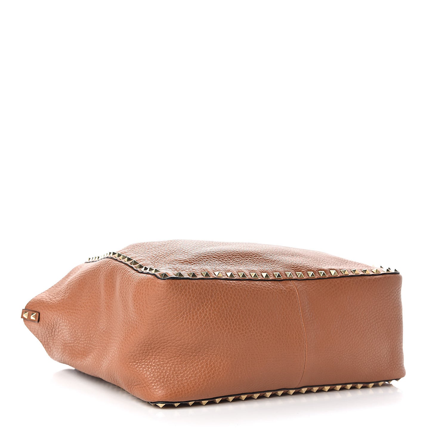Pebbled Calfskin Medium Rockstud Reversible Tote Light Cuir Marine