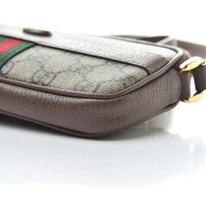 Gucci GG Supreme Monogram Web Mini Ophidia GG Bag Brown 10 of 10