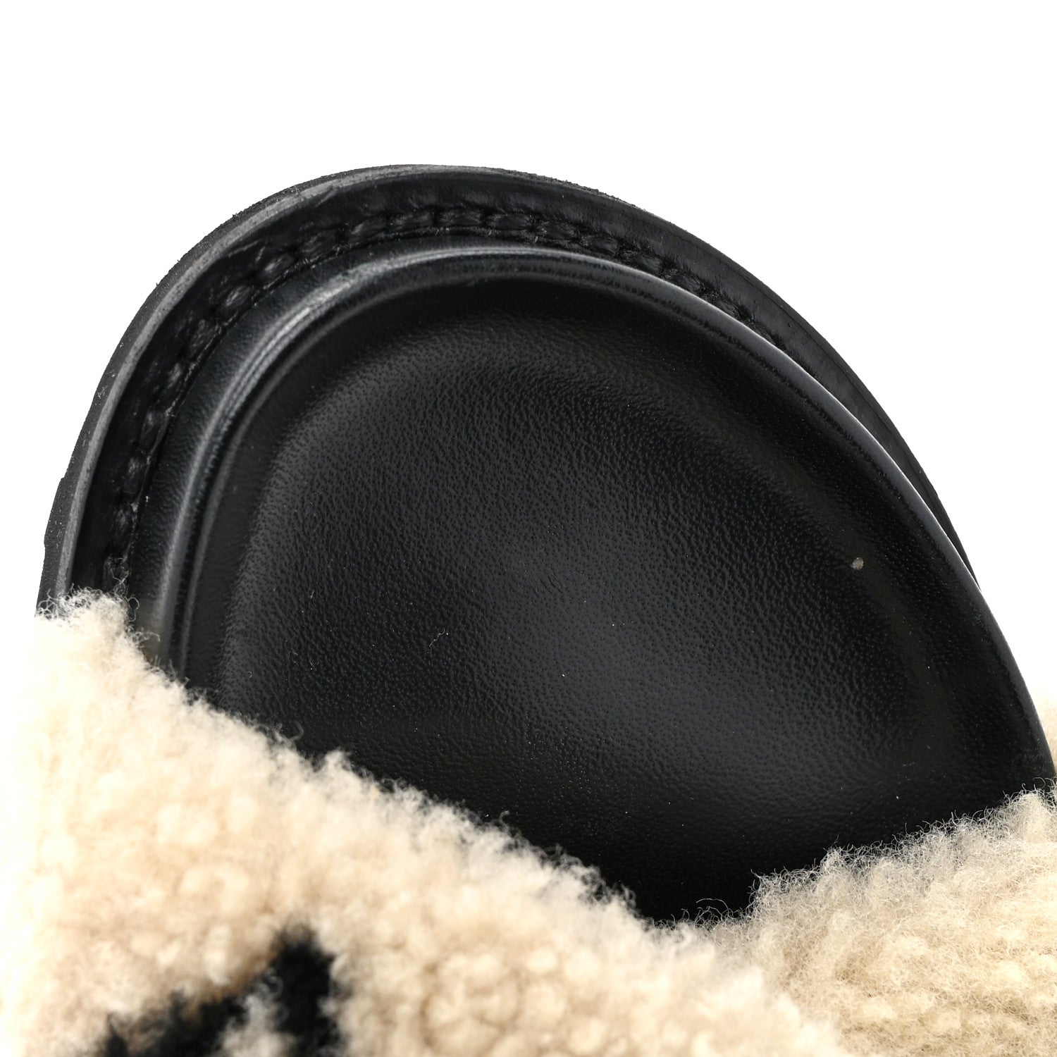 Louis Vuitton Shearling Paseo Sandals 40 Black 10 of 11