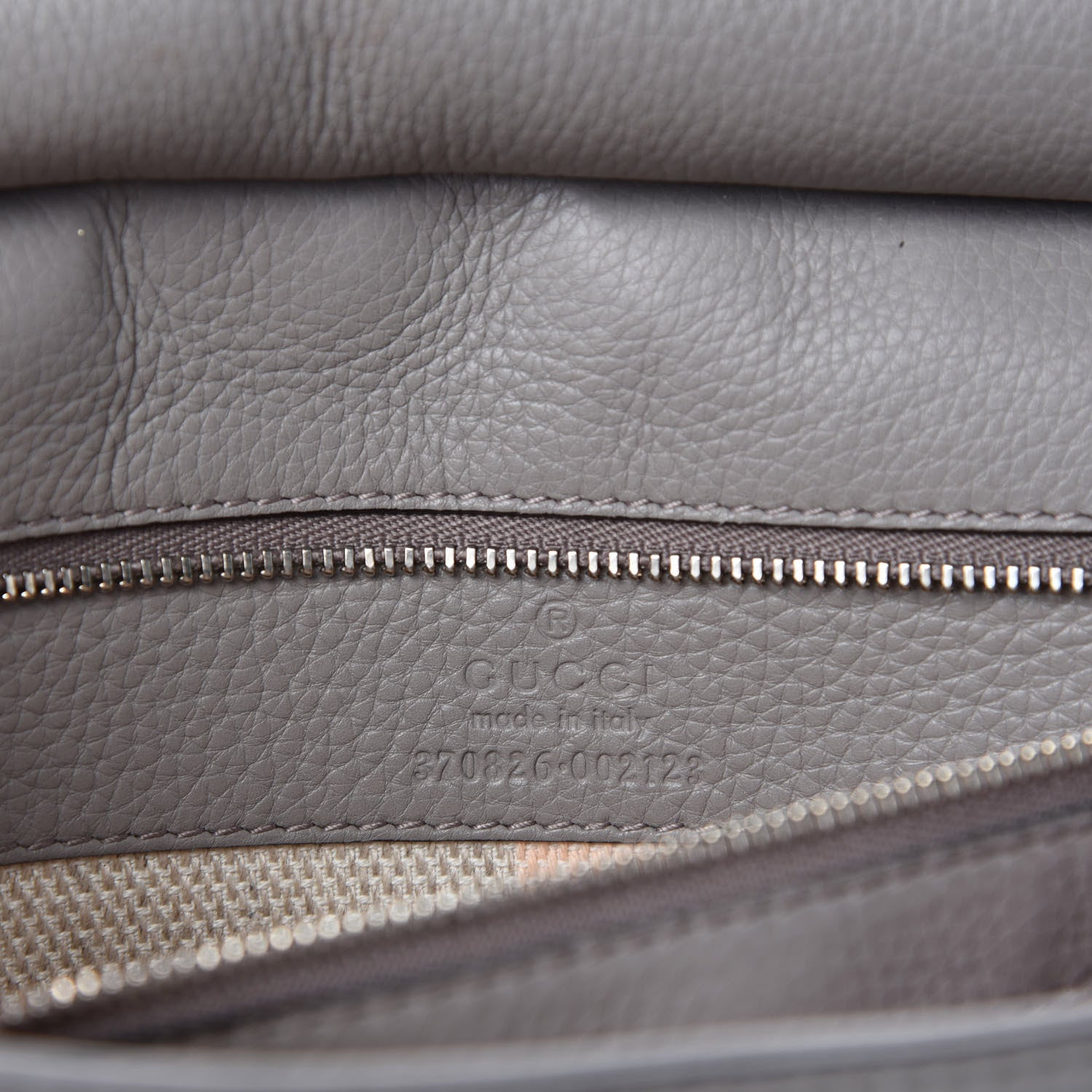 Gucci Cellarius Calfskin Medium Bamboo Daily Flap Shoulder Bag Storm Grey 10 of 11