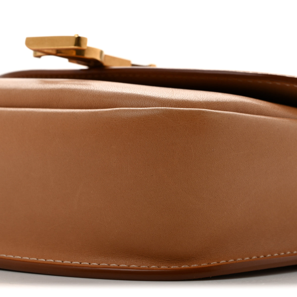 Smooth Calfskin Cotton Canvas Small Kaia Satchel Natural Beige