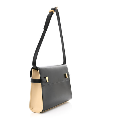 Saint Laurent Smooth Calfskin Manhattan Shoulder Bag Black Beige 3 of 12