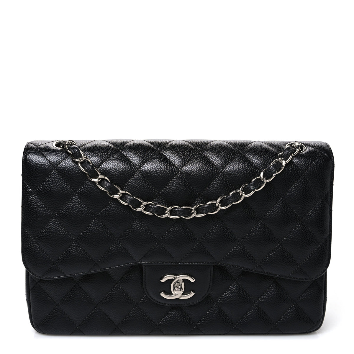 Chanel Caviar Quilted Jumbo Double Flap Black 1 of 10