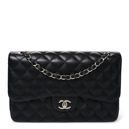 Chanel Caviar Quilted Jumbo Double Flap Black 1 of 10