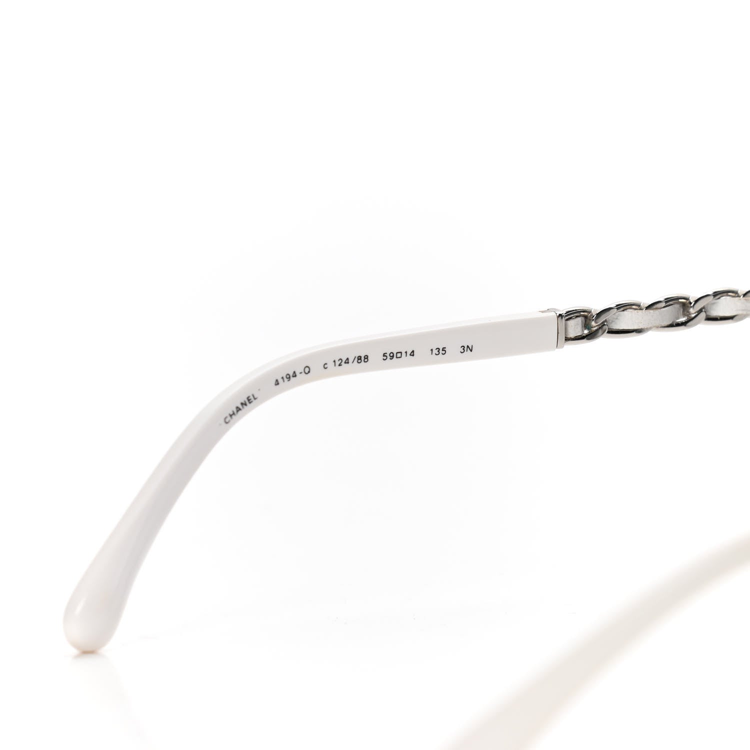 Chanel Lambskin Aviator Chain Sunglasses 4194-Q White 6 of 6