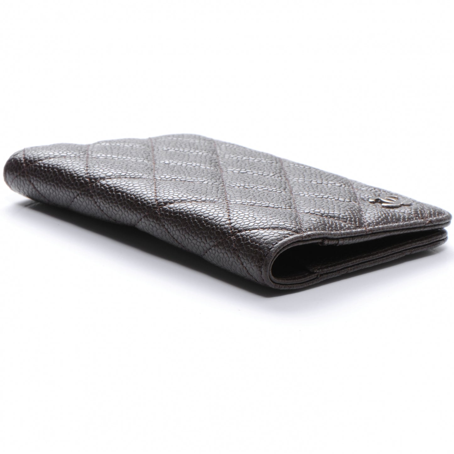 Caviar Quilted CC Agenda Cover Brown