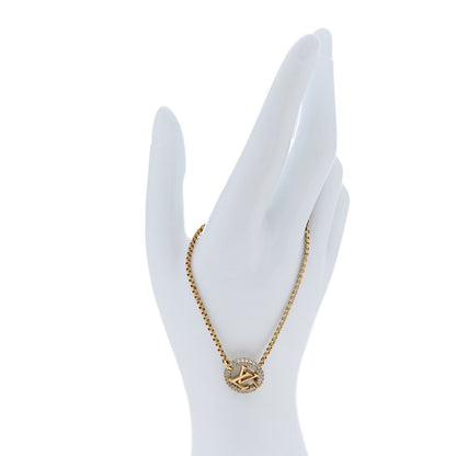 Louis Vuitton Metal Crystal Louise By Night Bracelet Gold 2 of 4