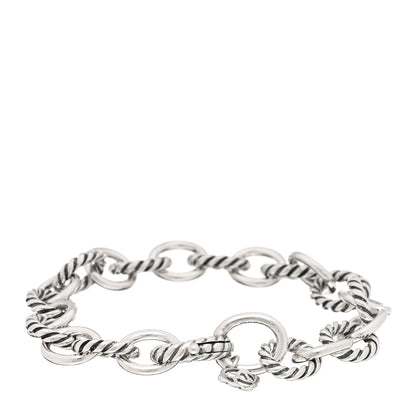 David Yurman Sterling Silver 10mm Medium Oval Link Bracelet 2 of 3