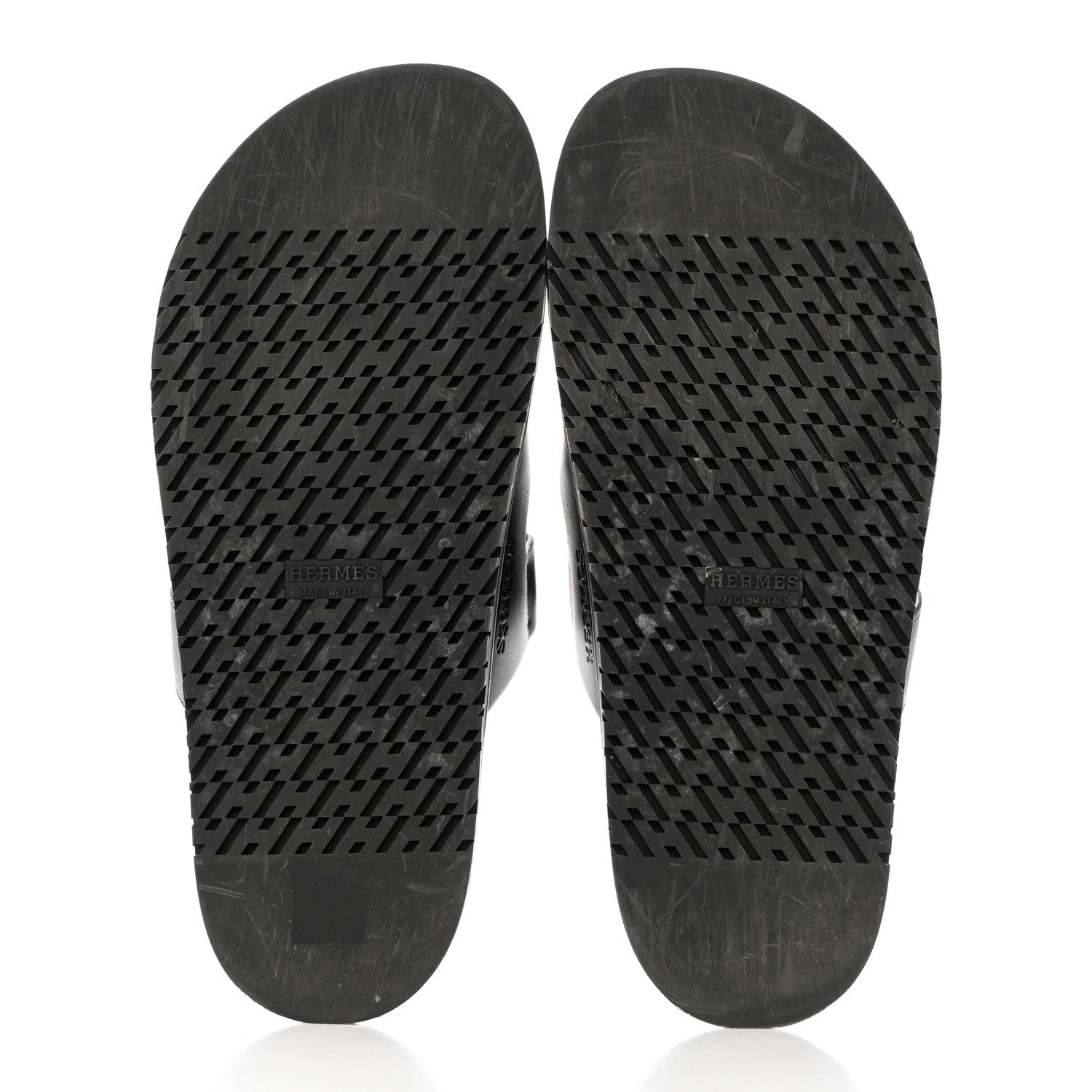 Hermes Calfskin Womens Chypre Sandals 40.5 Black 5 of 11