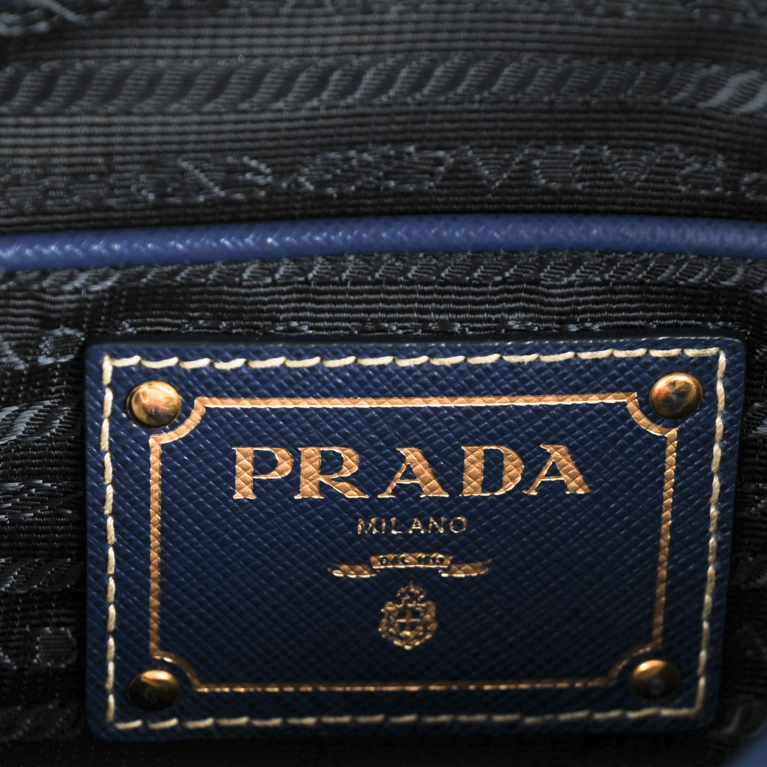 Prada Saffiano Lux Shopping Tote Bleuette 6 of 8