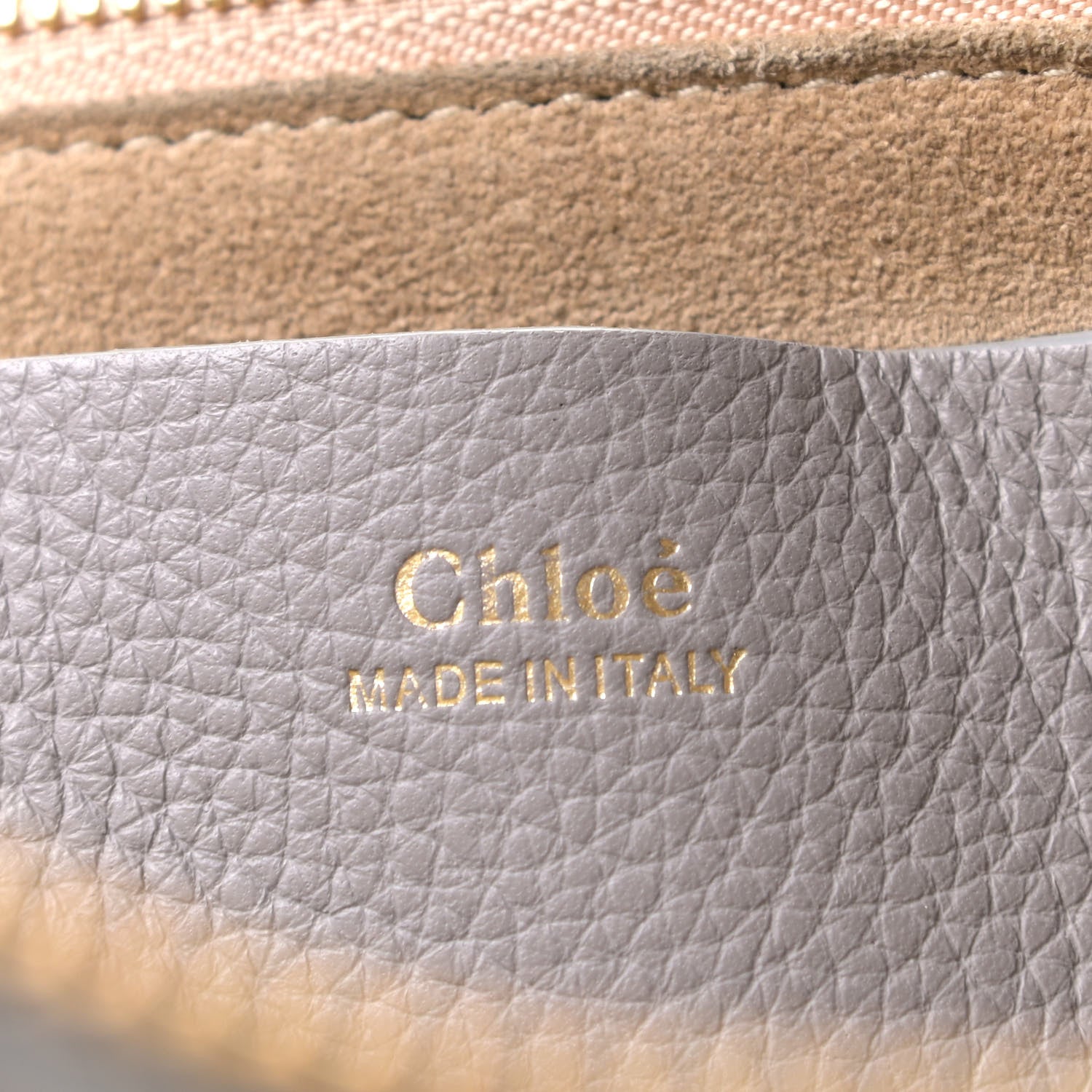 Chloe Grained Calfskin Small Hayley Hobo Cashmere Grey 5 of 9