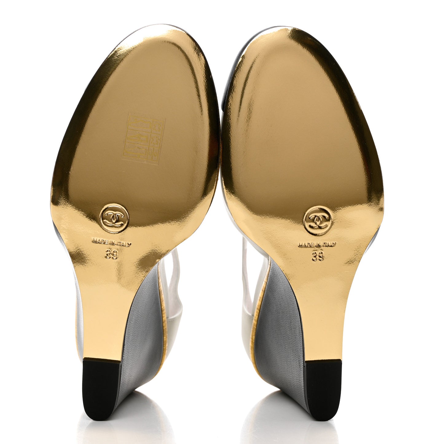Lambskin Cap Toe Open Wedge 39 Black White