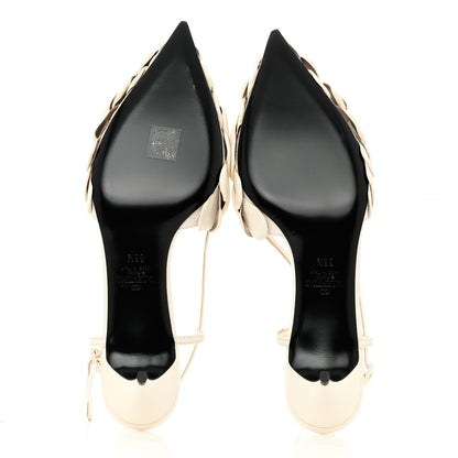 Valentino Garavani Kidskin Atelier 03 Rose Edition Slingback 40mm Pumps 38.5 Avorio 6 of 14