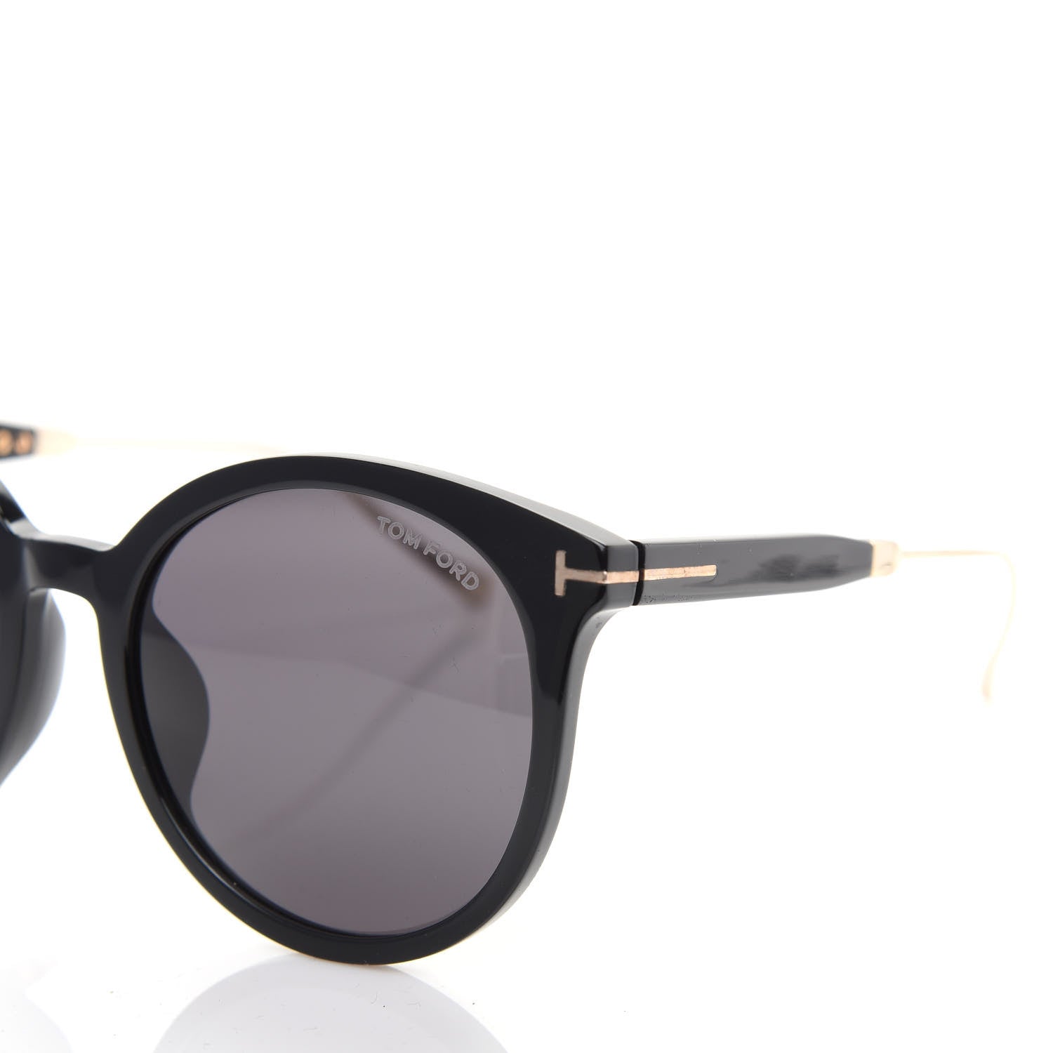 Tom Ford Round TF642-K Sunglasses Black 7 of 8