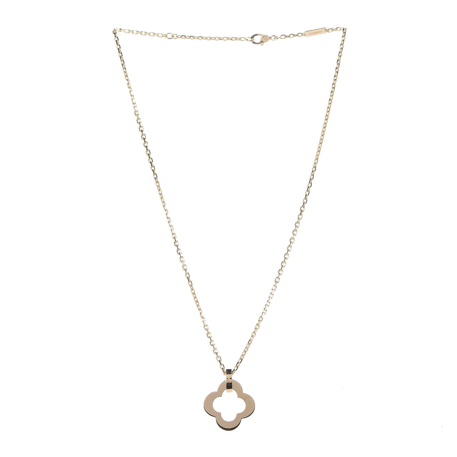 Van Cleef & Arpels 18K Yellow Gold Byzantine Alhambra Pendant Necklace 4 of 8