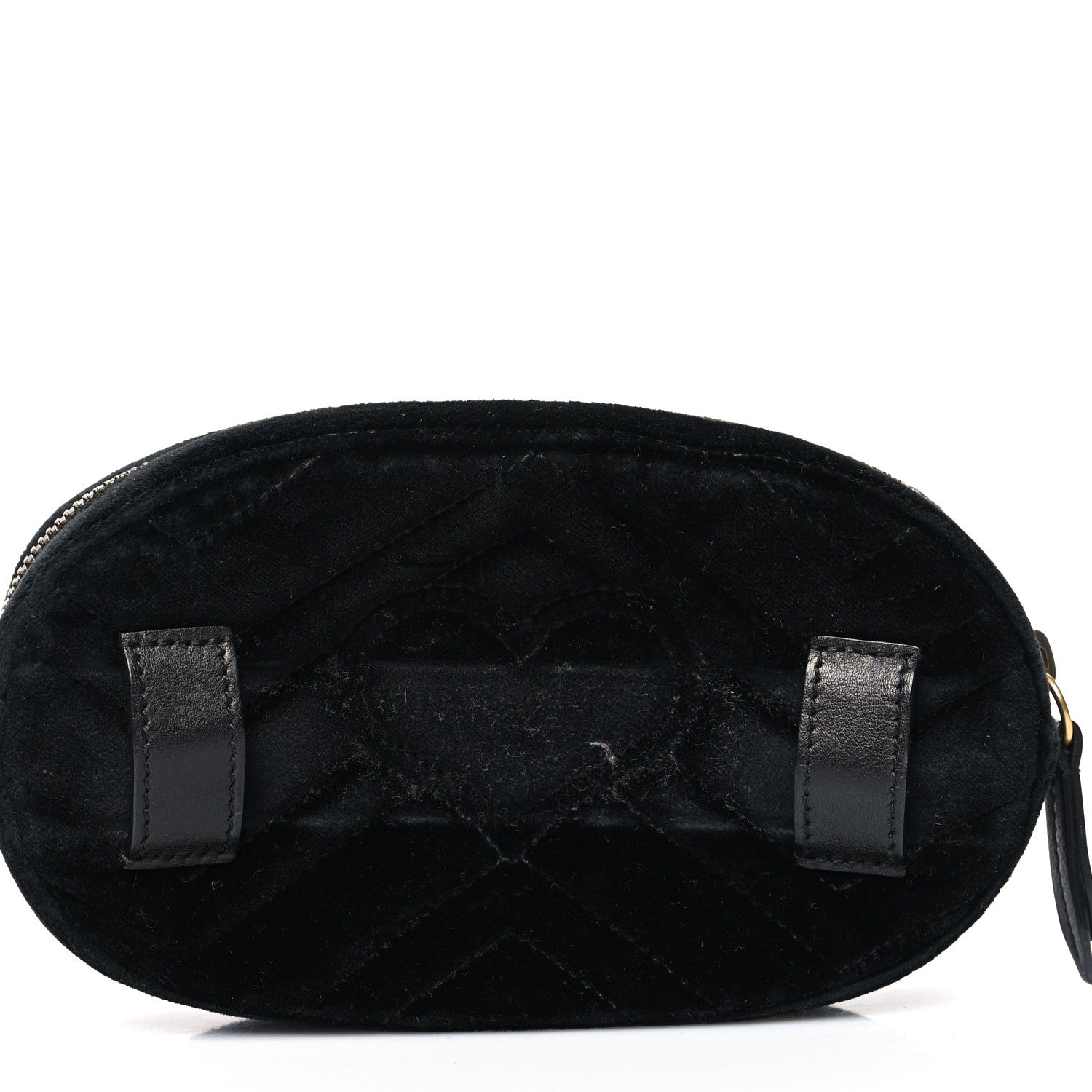 Gucci Velvet Matelasse GG Marmont Belt Bag 95 38 Black 12 of 12