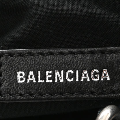 Balenciaga Washed Frayed Denim Crystal Le Cagole Shoulder Bag XS Blue 7 of 11