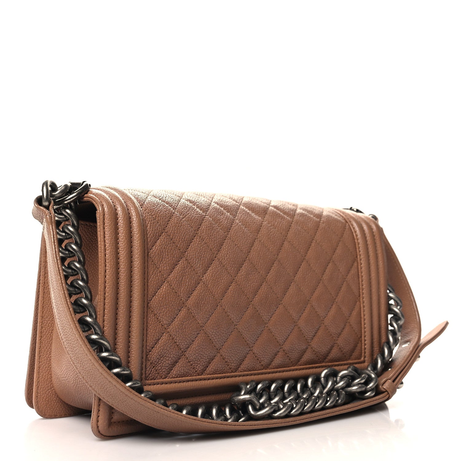 Chanel Caviar Quilted Medium Boy Flap Beige 3 of 10