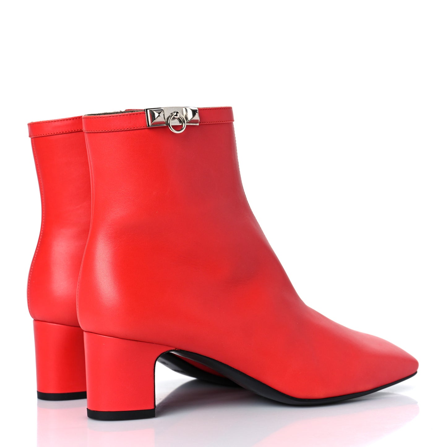 Calfskin Power Ankle Boots 38 Rouge Vif