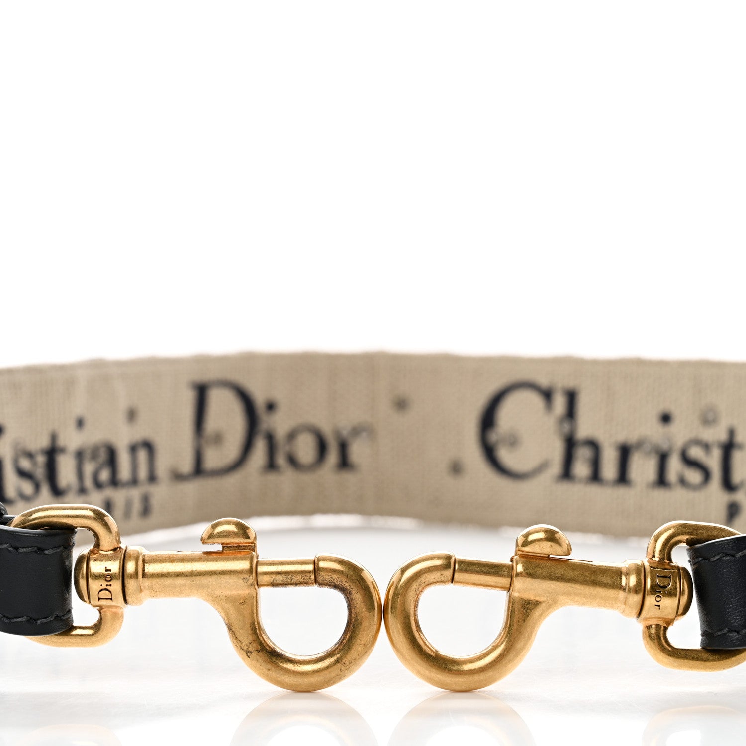 Christian Dior Oblique Studded Shoulder Strap Blue 5 of 5