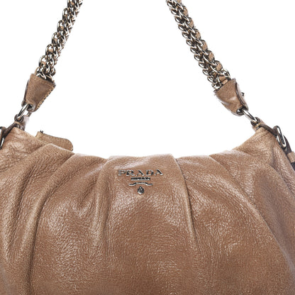 Prada Cervo Lux Chain Hobo Naturale 11 of 12