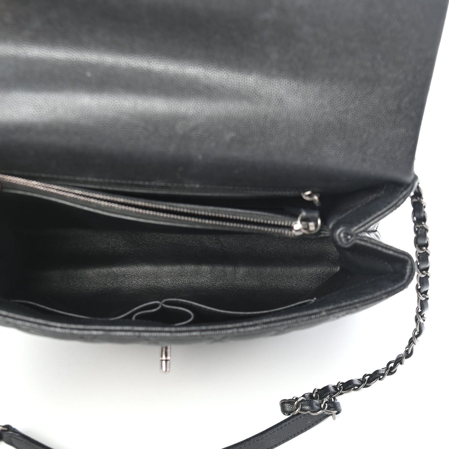 Chanel Caviar Lizard Quilted Large Coco Handle Flap Black 5 of 9