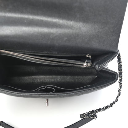 Chanel Caviar Lizard Quilted Large Coco Handle Flap Black 5 of 9