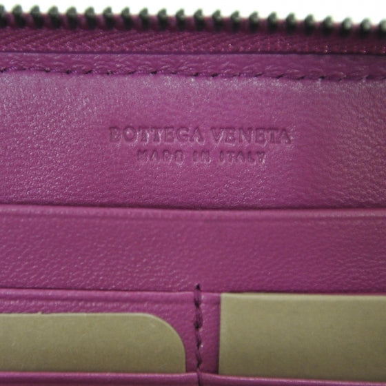 Nappa Intrecciato Zip Around Wallet Ametista