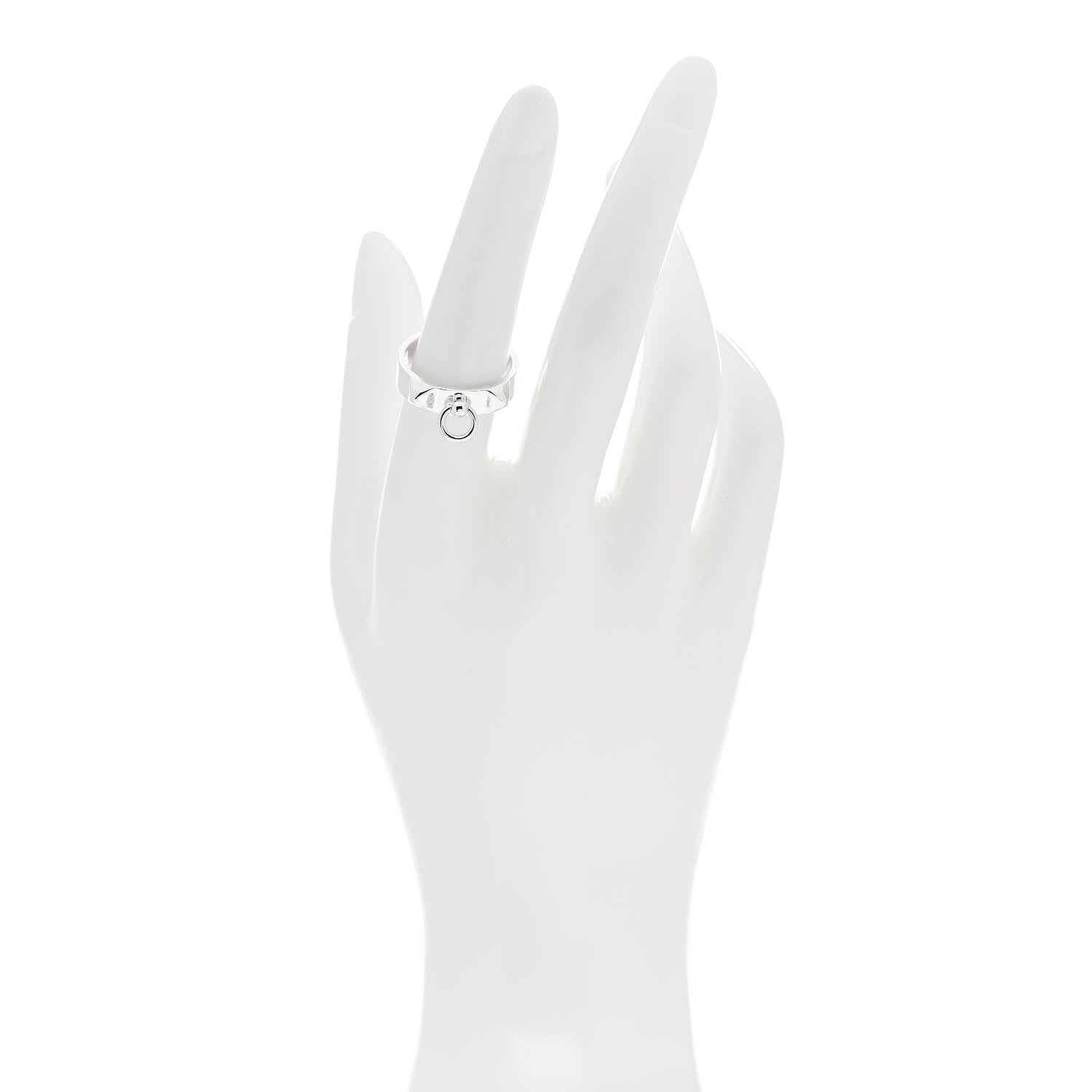 Hermes Sterling Silver PM Collier De Chien Ring 55 7.25 2 of 5