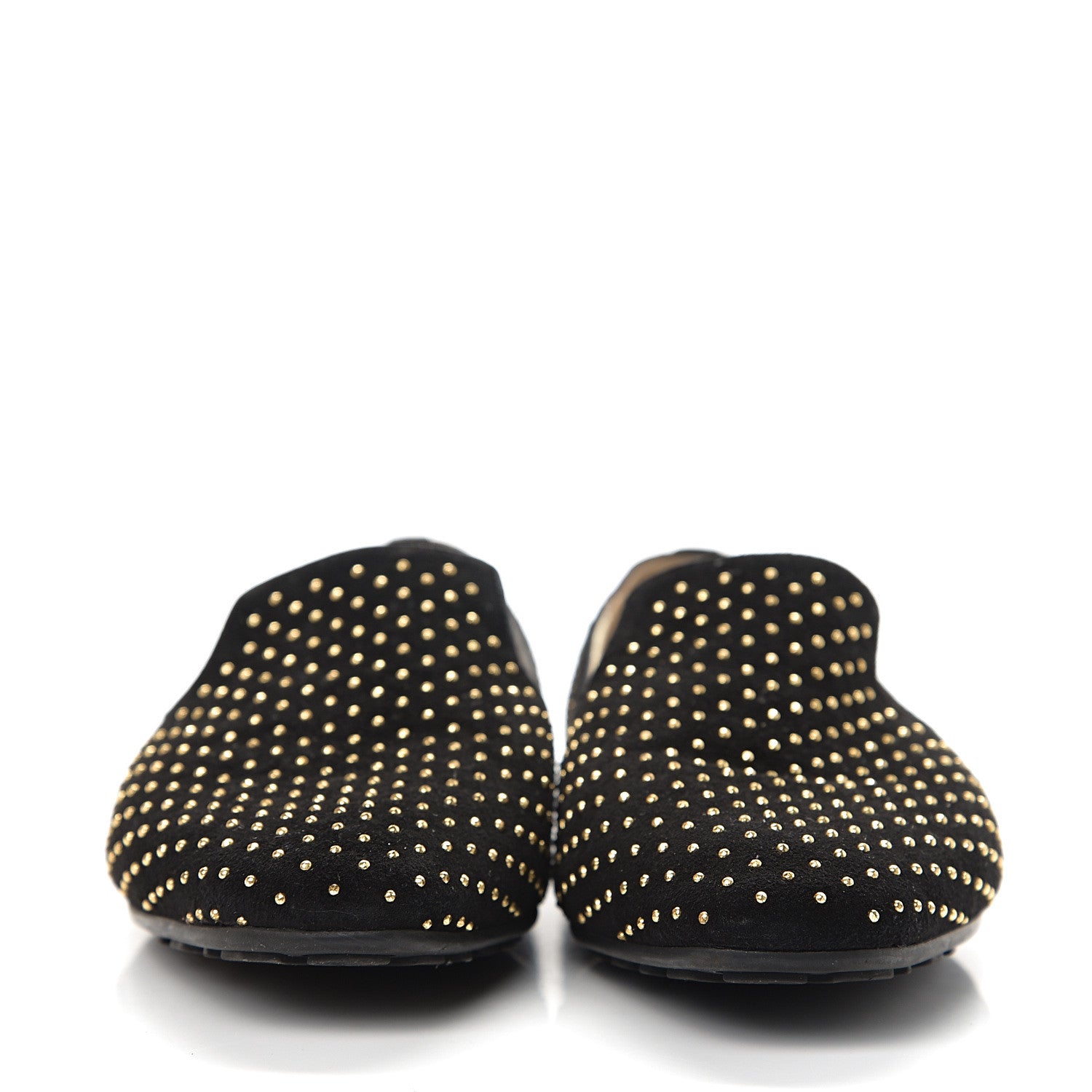 Jimmy Choo Suede Studded Wheel Weekend Slipper 39 Black 2 of 11