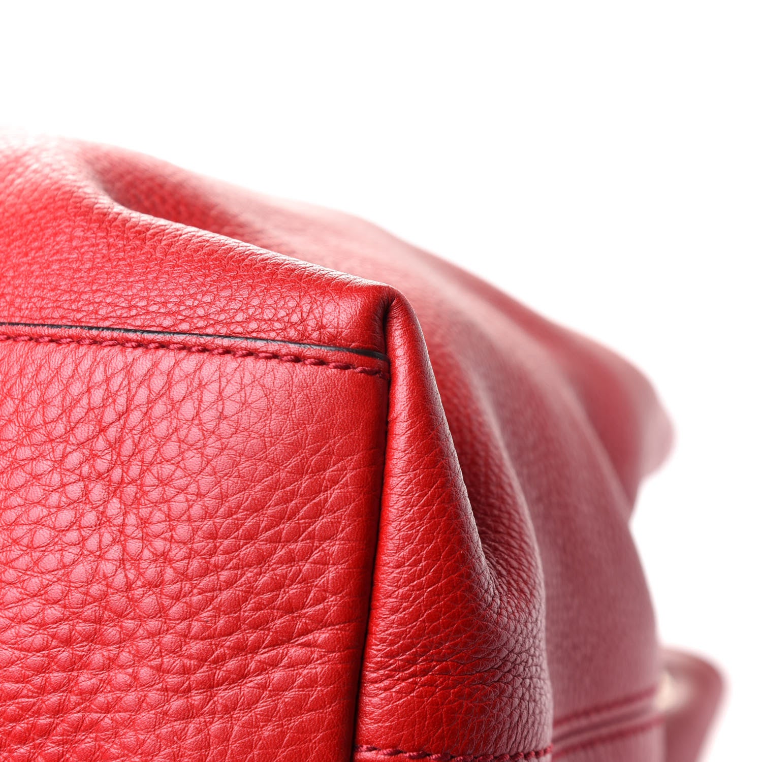 Gucci Pebbled Calfskin Medium Soho Chain Shoulder Bag Tabasco Red 13 of 13