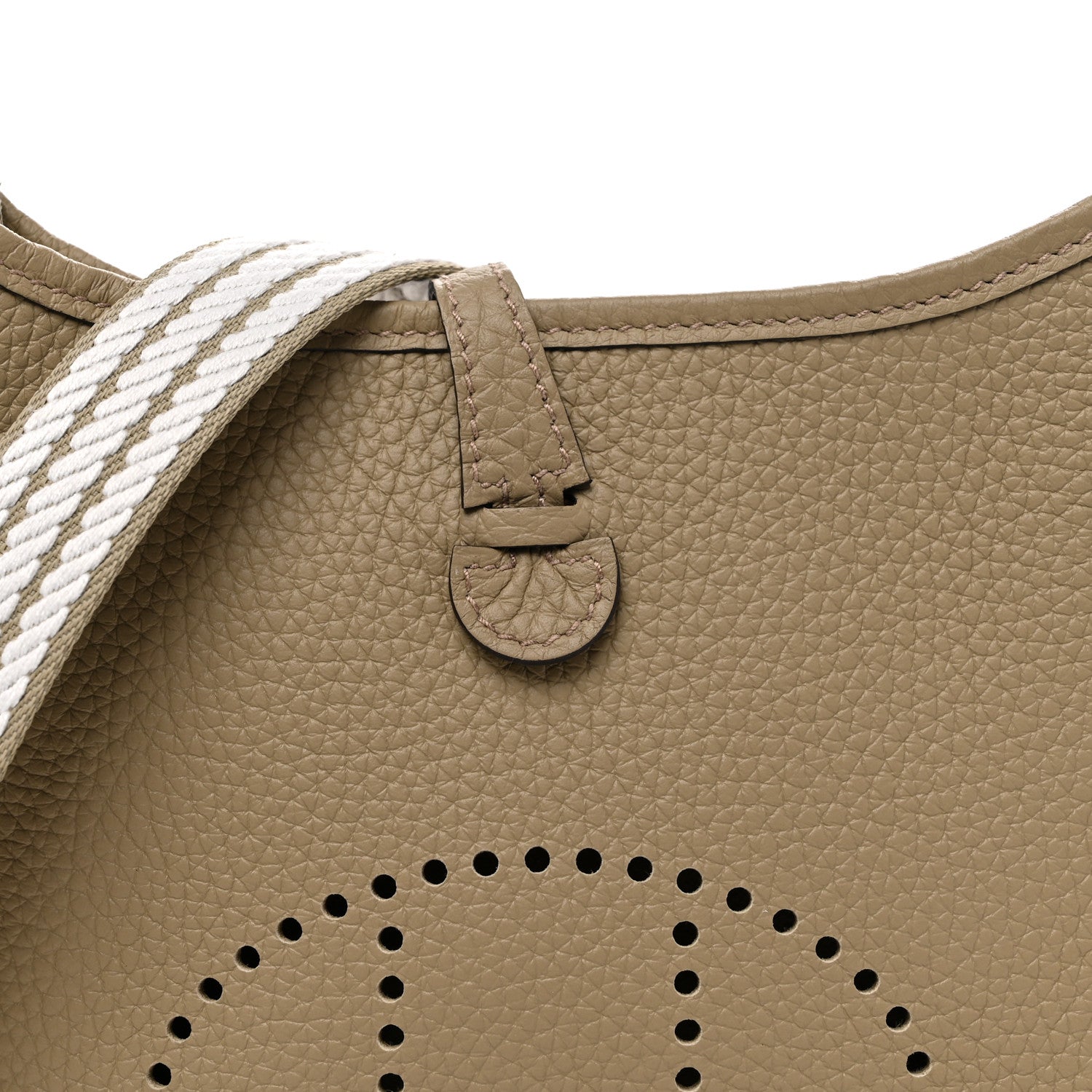Hermes Taurillon Clemence Sangle Evelyne TPM Beige Marfa 7 of 9
