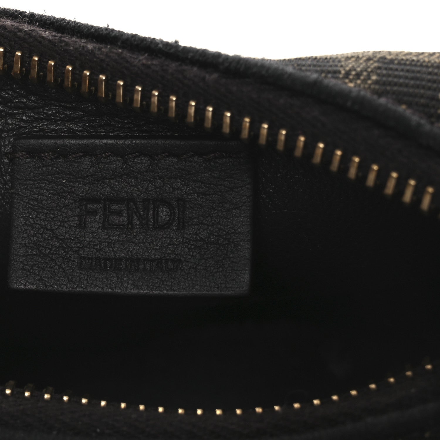 Fendi Fabric Jacquard FF 1974 Nano Fendigraphy Hobo Charm Tobacco Moro 6 of 12
