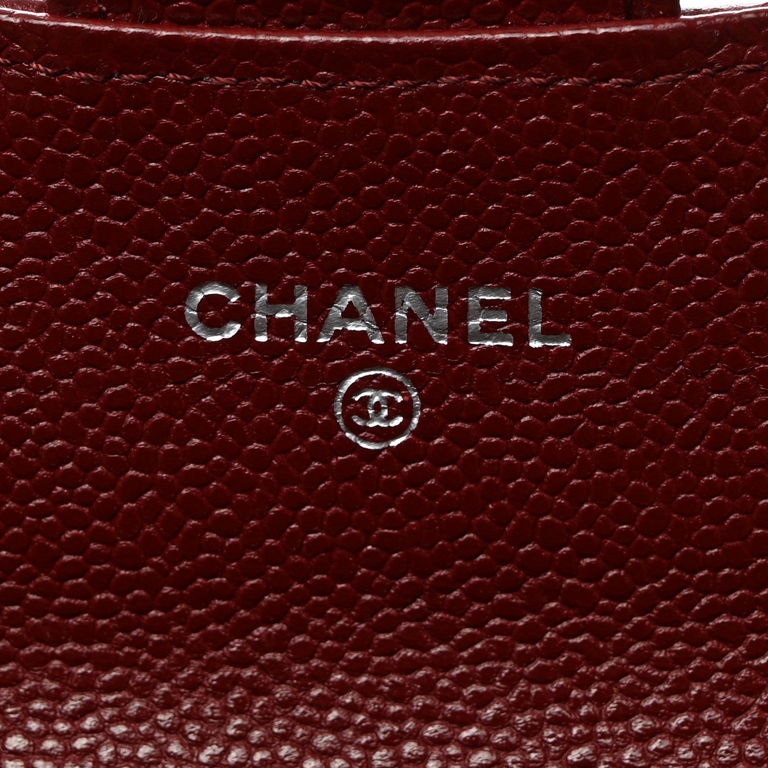 Chanel Iridescent Caviar Quilted Flap Card Holder Wallet Burgundy 6 of 9