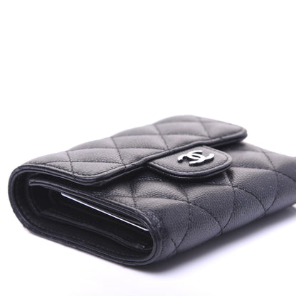 Chanel Iridescent Caviar Quilted Compact Flap Wallet Black 6 of 12