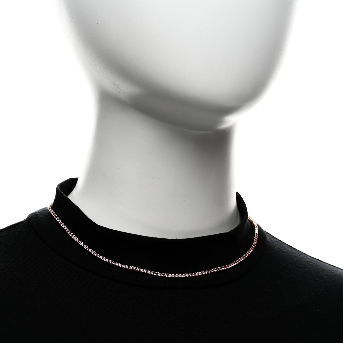 Anita Ko 18K Rose Gold Pink Sapphire Hepburn Choker Necklace 2 of 6