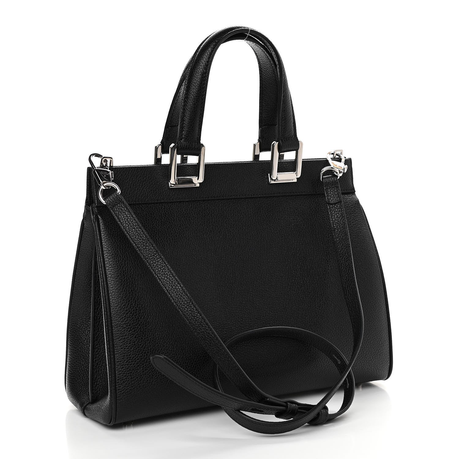 Gucci Grainy Calfskin Small Zumi Top Handle Bag Black 3 of 10