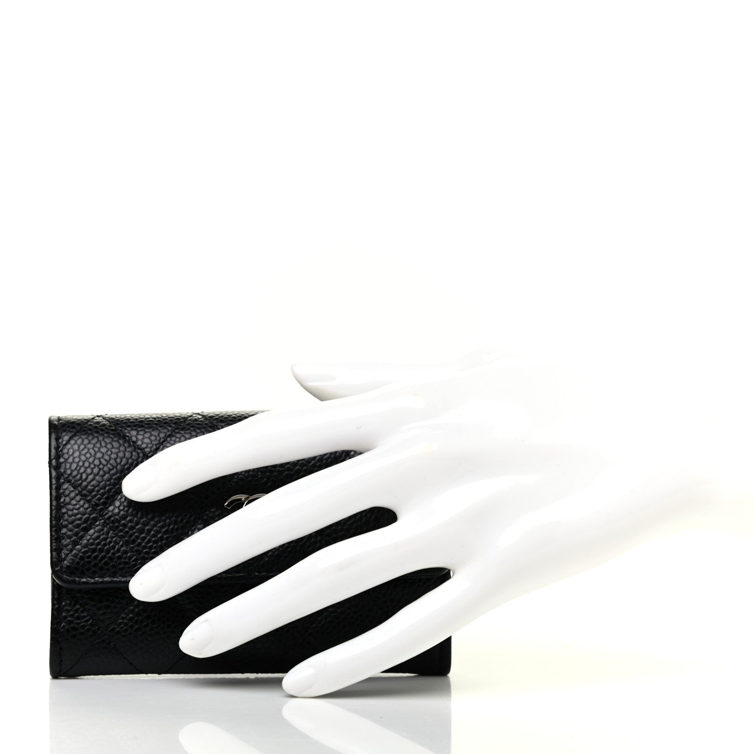 Chanel Caviar Quilted Flap Card Holder Black 2 of 8