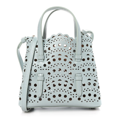 Alaia Calfskin Vienne Wave Mina 16 Bag Gris Vert 1 of 9