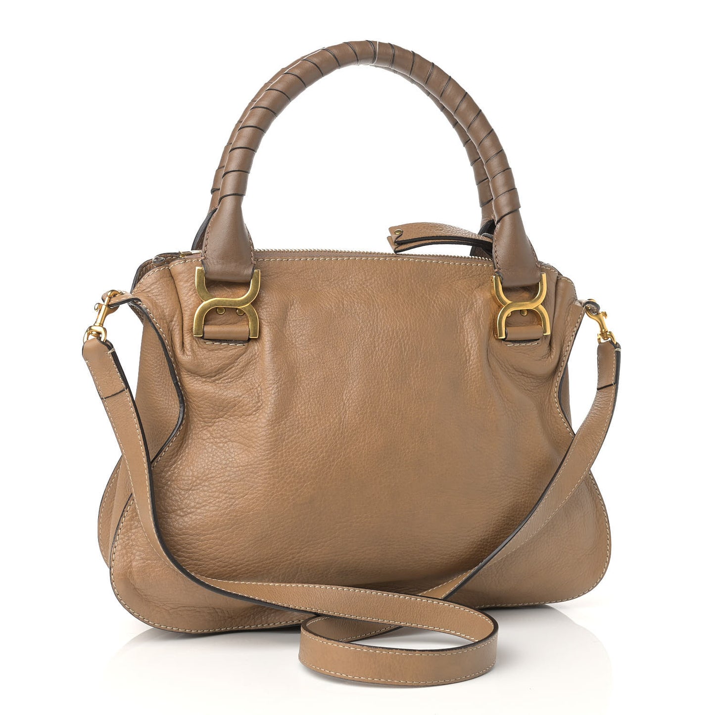 Calfskin Medium Marcie Satchel Nut