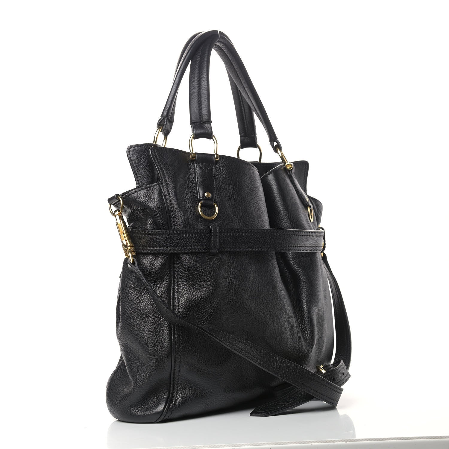 Burberry Grainy Calfskin Tote Black 2 of 13
